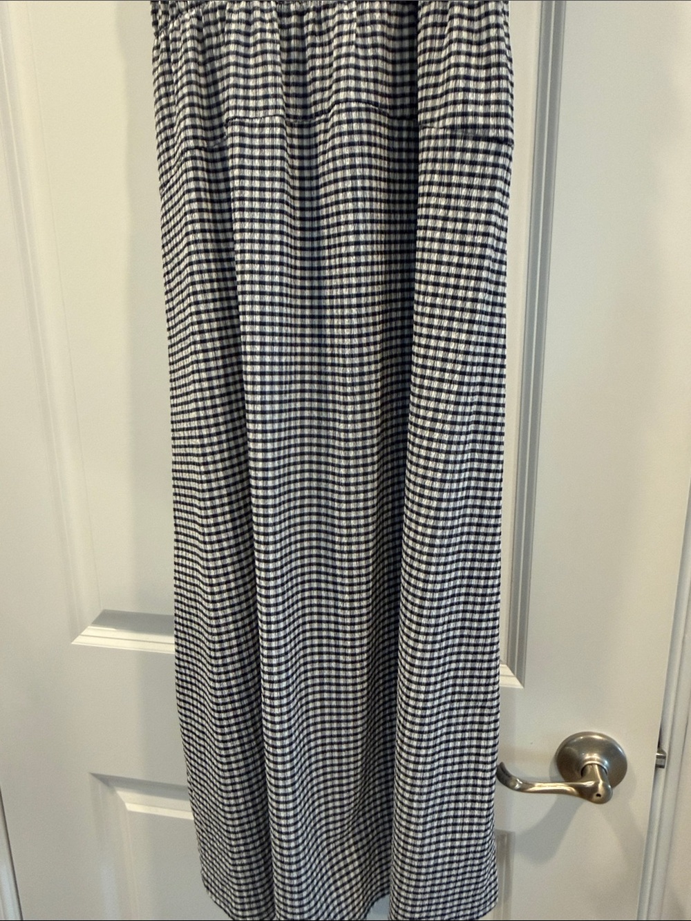 Old Navy Black and White Gingham Smocked Jumpsuit - Picture 5 of 7
